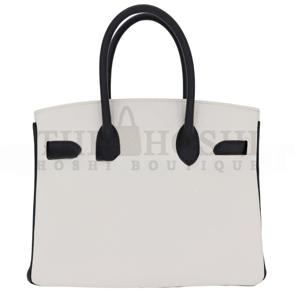 H**me5 BIRKIN 30 TOGO LEATHER MILKSHAKE WHITE SILVER BUCKLE BAG 2632222857052 (30*23*15cm) Master Quality